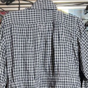 French Connection Gingham Utility Shirt Jacket – Size 8, Navy/White